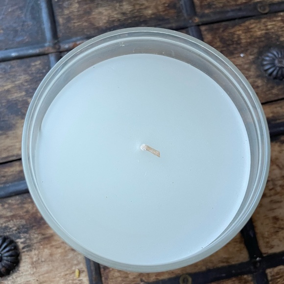 Vintage Crystal Glass Santa White Candle - Picture 4 of 5